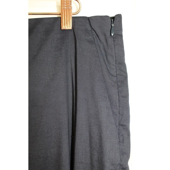 Theory Treeca Eco Crunch Wash Cropped Pants in Navy Size 10 - Picture 2 of 9